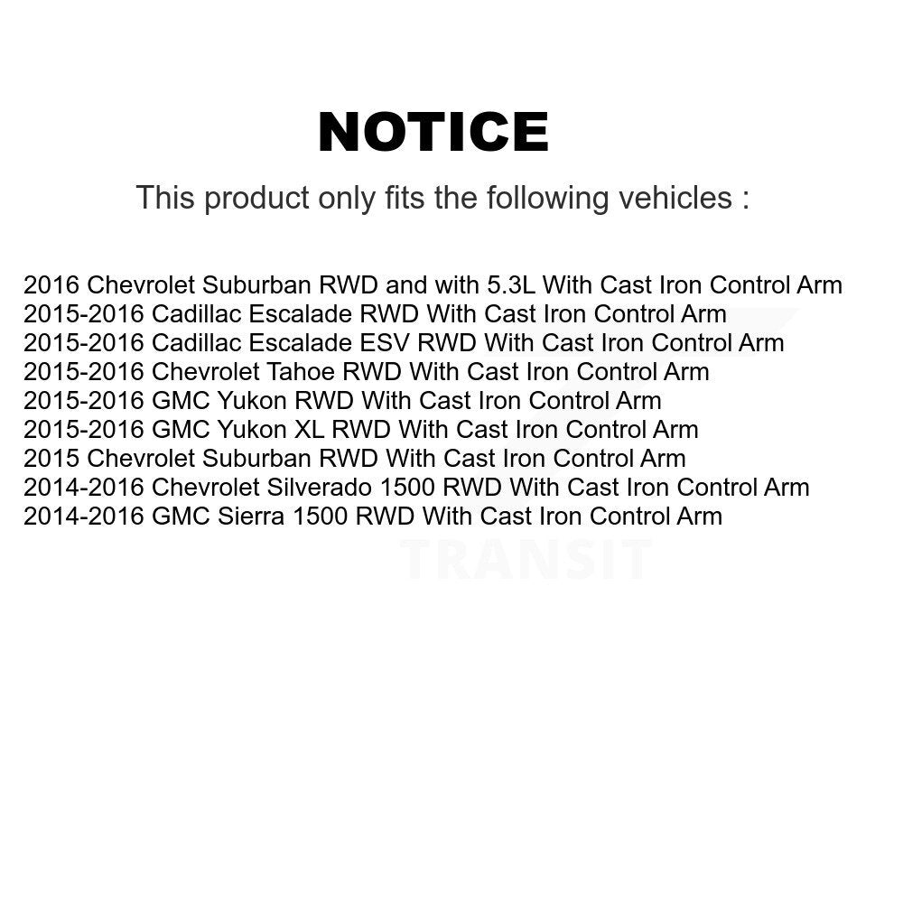 Kit de liaison de biellette de direction extérieure, roulement avant inférieur, Joint à rotule, pour GMC Sierra 1500 Tahoe
