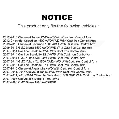 Kit de liaison de rotule inférieure de roulement avant, pour Chevrolet GMC Sierra 1500 Silverado