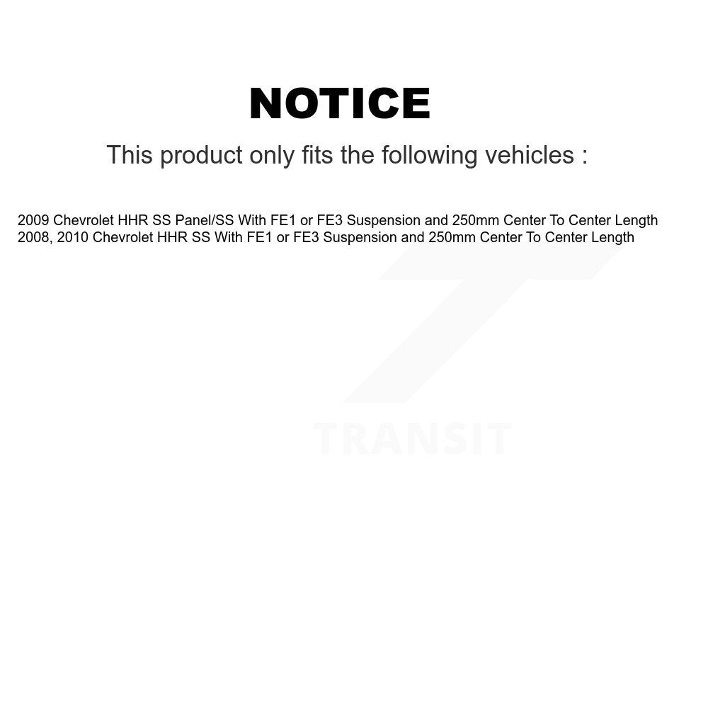 Kit de liaison à rotule inférieure et barre stabilisatrice, roulement avant, pour Chevrolet HHR