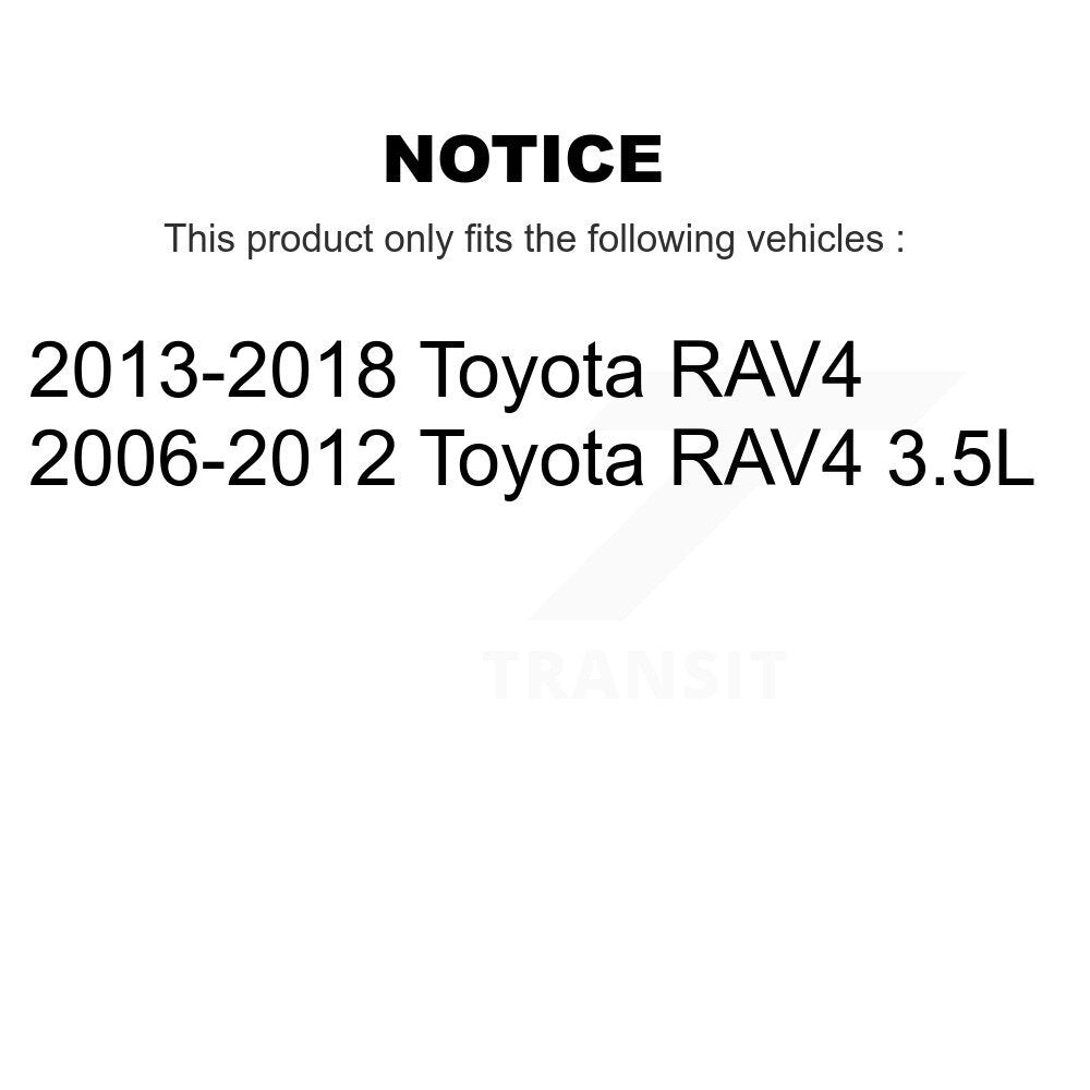 Kit de liaison de biellette de direction extérieure, roulement de moyeu avant, bras de commande inférieur (8 pièces) pour Toyota RAV