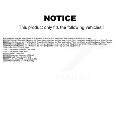 Kit de liaison de biellette de direction intérieure et extérieure, bras de commande inférieur de roulement avant (10 pièces) pour GMC 150