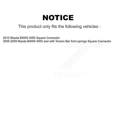 Kit de liaison de biellette de direction extérieure, roulement de moyeu avant, bras de commande inférieur (8 pièces) pour Mazda B400
