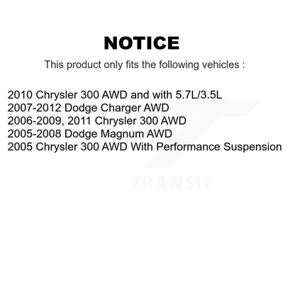 Kit de bras de commande et de liaison inférieurs, roulement avant, pour Chrysler 300 Dodge Charger Magnu