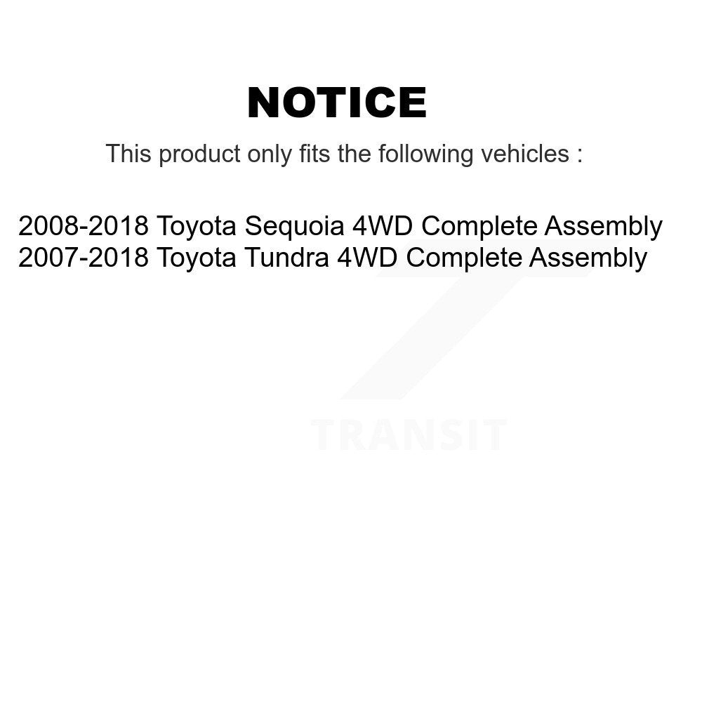 Kit de biellette de direction et de liaison extérieure, bras de commande inférieur, roulement avant (8 pièces) pour Toyota Tundr