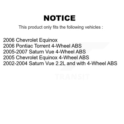 Kit de liaison de bras de commande inférieur, roulement avant (6 pièces) pour Saturn Vue Chevrolet Equinox
