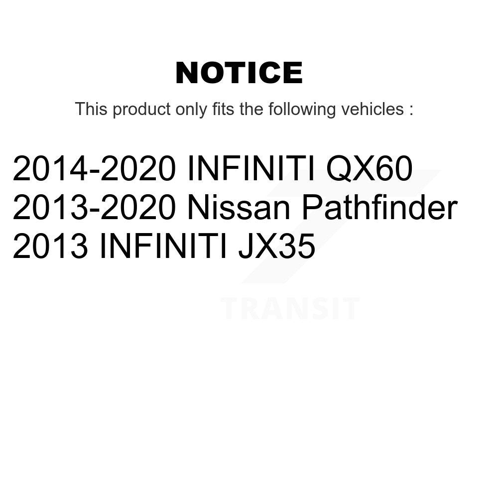 Kit de bras de commande inférieur et de liaison de roulement avant (6 pièces) pour Nissan Pathfinder INFINITI