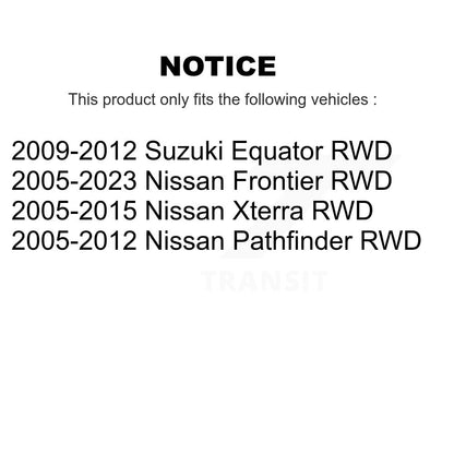 Kit de liaison de biellette de direction extérieure, roulement avant, bras de commande inférieur, rotule supérieure, pour RWD