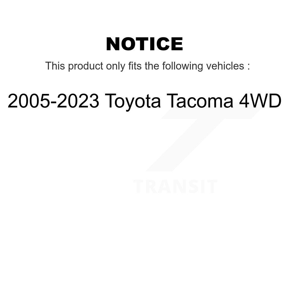 Kit de biellette de direction et de liaison extérieure, roulement avant supérieur et inférieur, pour Toyota Tacoma