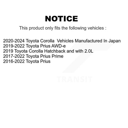 Kit de liaison de roulement de moyeu avant et Kit de rotule inférieure pour Toyota Corolla Prius Prim