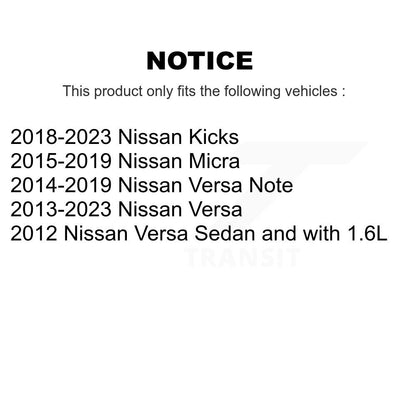Kit de liaison de roulement avant et kit de rotule inférieure pour Nissan kick Micra Versa Note