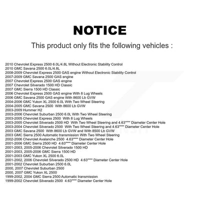 Kit de Rotor de frein avant et arrière, pour Chevrolet GMC Sierra 2500 HD Silverado Express H