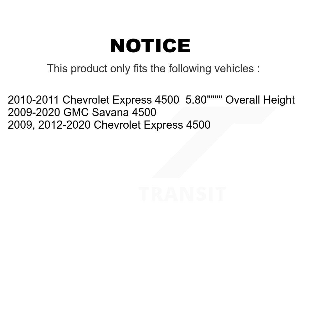 Kit de rotors de frein à disque avant et arrière, pour Chevrolet Express 4500 GMC Savana K8-10099