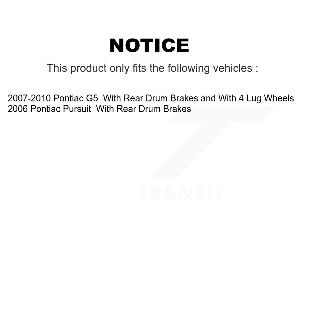 Kit de disques de frein à disque avant et arrière, pour Pontiac G5 Pursuit K8-101001