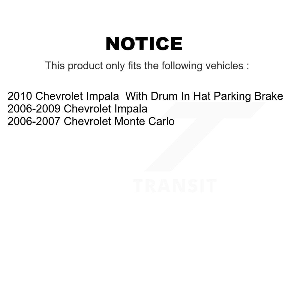 Kit de rotors de frein à disque avant et arrière, pour Chevrolet Impala Monte Carlo K8-101024