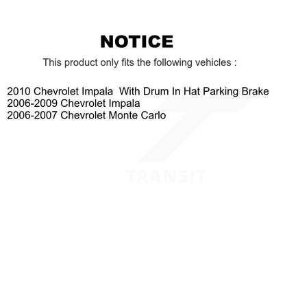 Kit de rotors de frein à disque avant et arrière, pour Chevrolet Impala Monte Carlo K8-101024