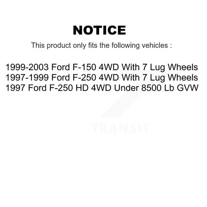 Kit de disques de frein à disque avant et arrière, pour Ford F-150 F-250 HD 4WD K8-101083