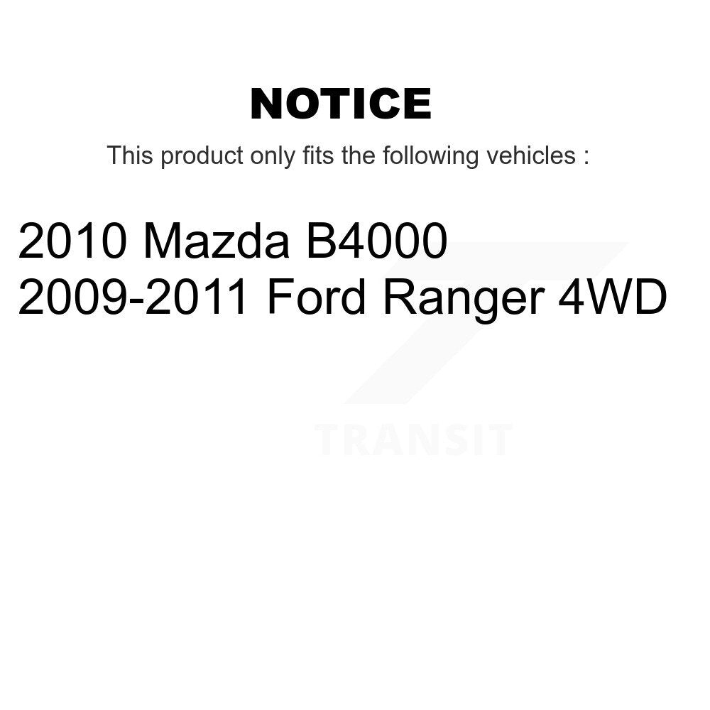 Kit de rotors de frein à disque avant et arrière, pour Ford Ranger Mazda B4000 K8-101104
