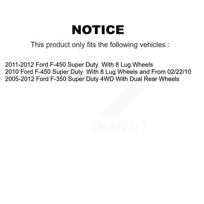 Kit de rotors de frein à disque avant et arrière, pour Ford F-350 Super Duty F-450 K8-101122
