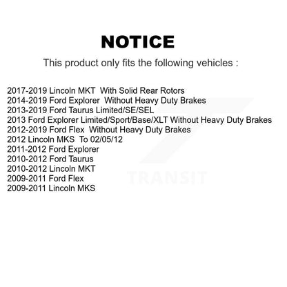 Kit de rotors de frein à disque avant et arrière, pour Ford Explorer Flex Taurus Lincoln MKS MKT