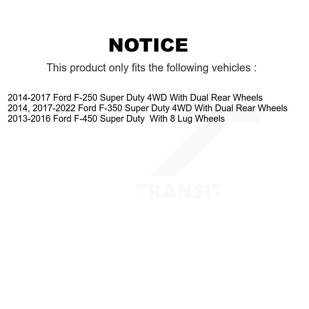Kit de rotors de frein à disque avant et arrière, pour Ford F-350 Super Duty F-250 F-450 K8-10115