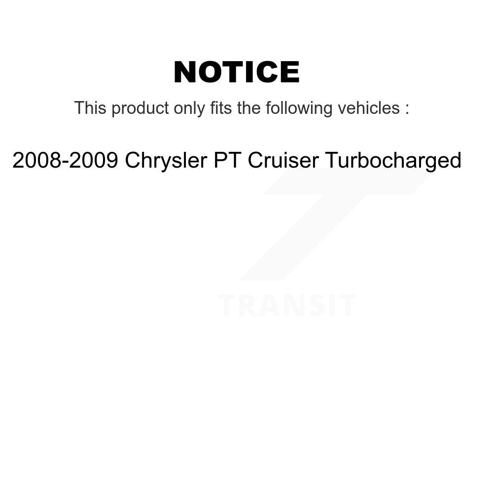 Kit de rotors de frein à disque avant et arrière, pour Chrysler PT Cruiser turbocompressé 2008 – 2009