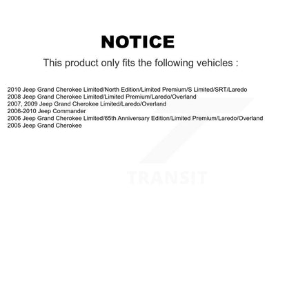 Kit de rotors de frein à disque avant et arrière, pour Jeep Grand Cherokee Commander K8-101194