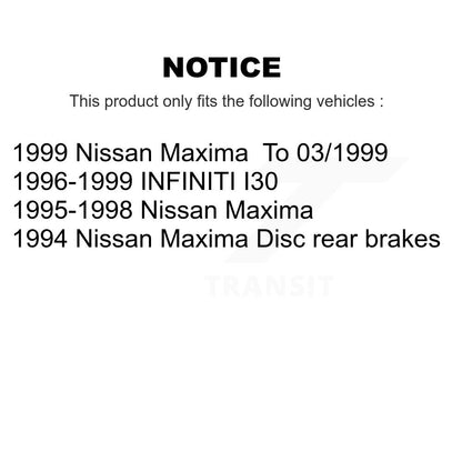 Kit de disques de frein à disque avant et arrière, pour Nissan Maxima INFINITI I30 K8-101232