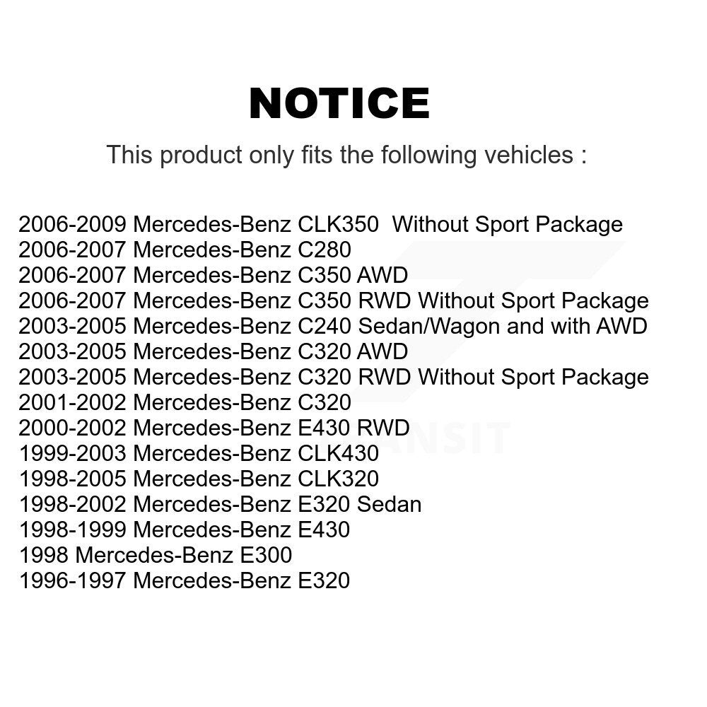 Kit de disques de frein avant et arrière, pour mercedes-benz CLK320 E320 C280 C240 CLK350 C320