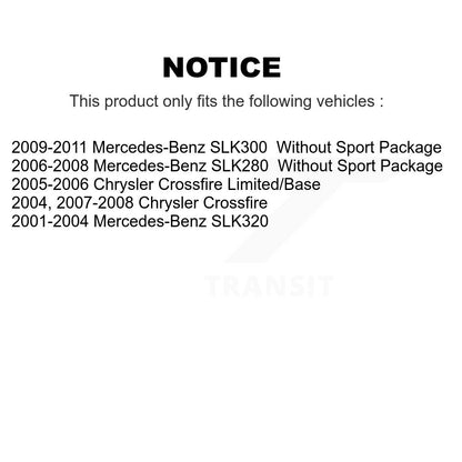 Kit de disques de frein avant et arrière, pour Chrysler Crossfire mercedes-benz SLK280 SLK320