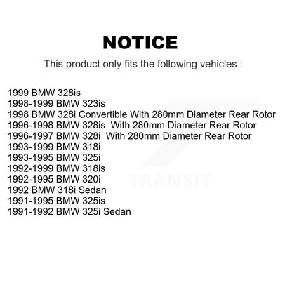 Kit de disques de frein avant et arrière, pour BMW 328i 325i 318i 328is 318is 325is 320i 323is