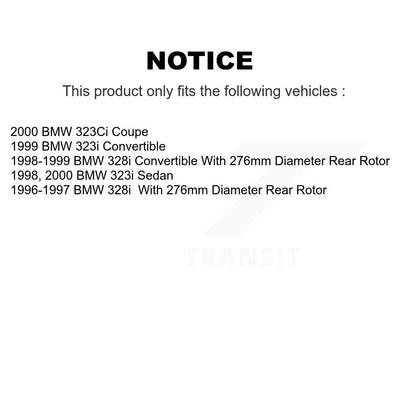 Kit de rotors de frein à disque avant et arrière, pour BMW 328i 323i 323Ci K8-101280