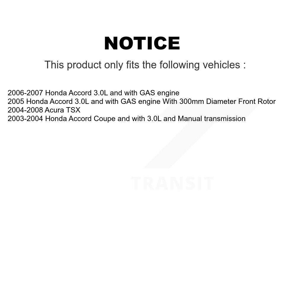 Kit de rotors de frein à disque avant et arrière, pour Honda Accord Acura TSX K8-101288
