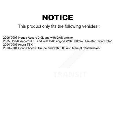 Kit de rotors de frein à disque avant et arrière, pour Honda Accord Acura TSX K8-101288