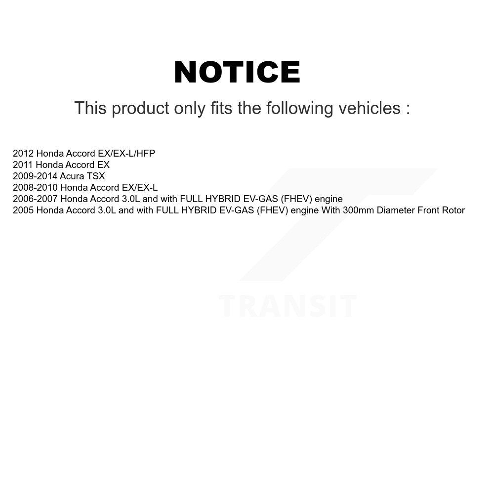 Kit de rotors de frein à disque avant et arrière, pour Honda Accord Acura TSX K8-101290