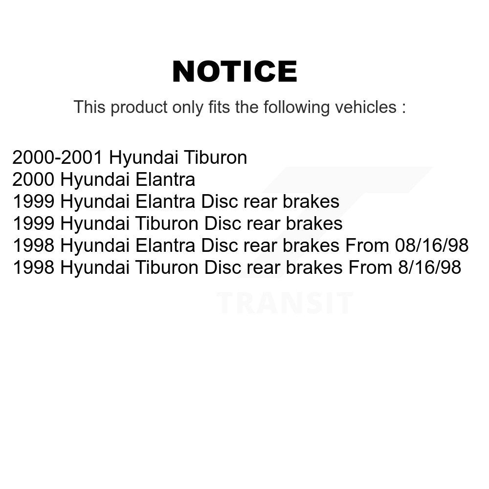 Kit de rotors de frein à disque avant et arrière, pour Hyundai Tiburon Elantra K8-101301