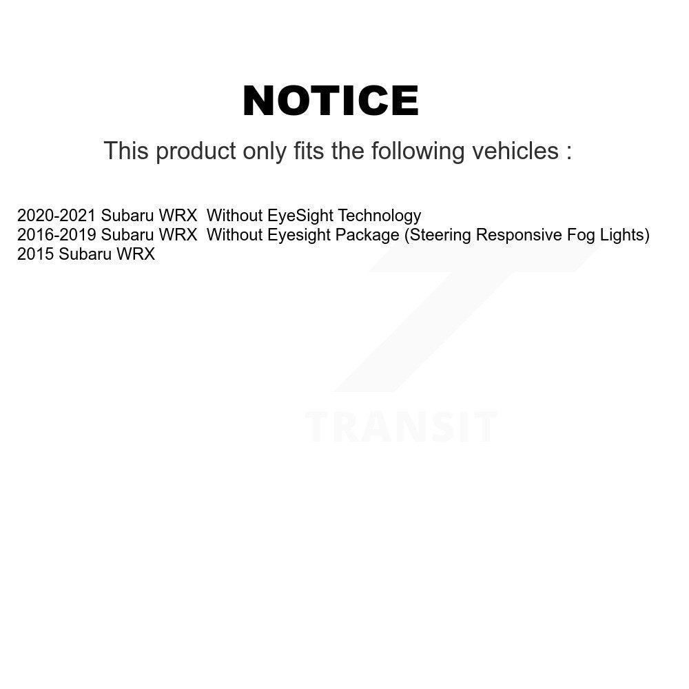 Kit de disques de frein à disque avant et arrière pour Subaru WRX K8-101419