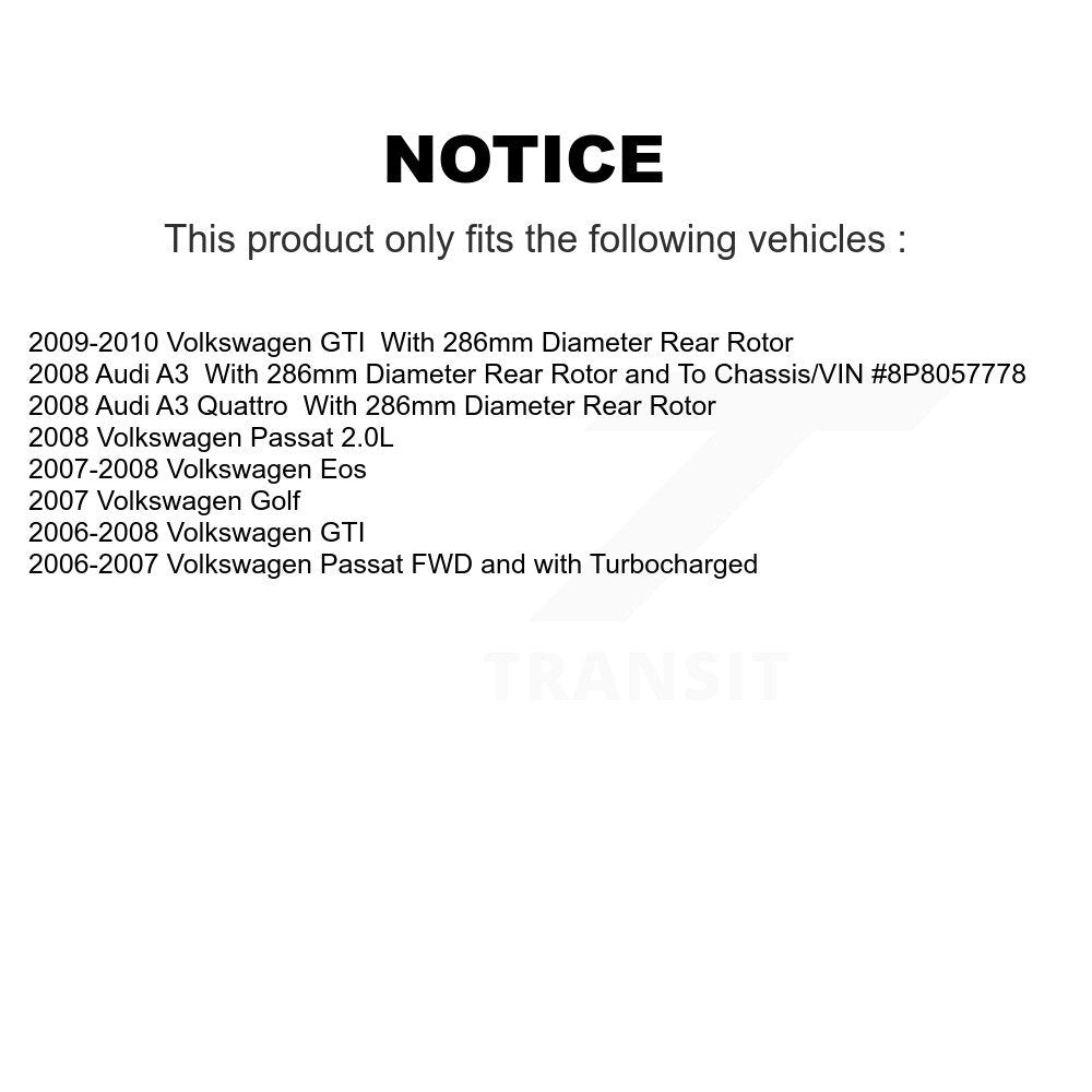 Kit de disques de frein avant et arrière, pour Volkswagen GTI Passat Eos Audi A3 Quattro Golf