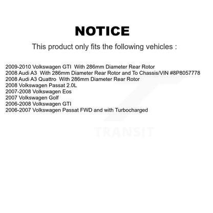 Kit de disques de frein avant et arrière, pour Volkswagen GTI Passat Eos Audi A3 Quattro Golf