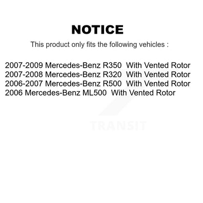 Kit de rotors de frein à disque avant et arrière, pour Mercedes-Benz ML500 R320 R350 R500