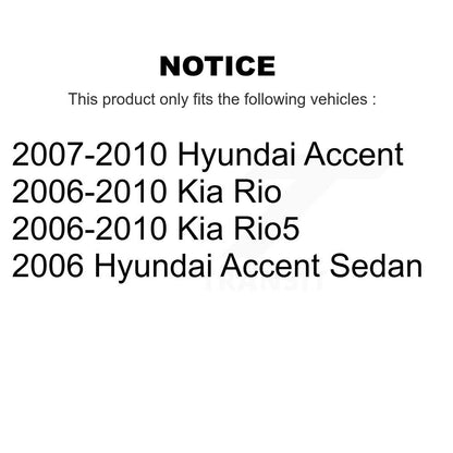 Kit de rotors de frein à disque avant et arrière, pour Hyundai Accent Kia Rio5 Rio K8-101438