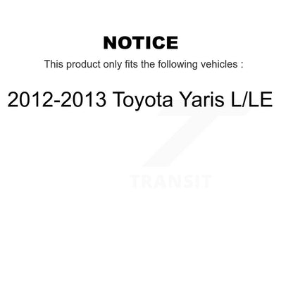 Kit de rotors de frein à disque avant et arrière, pour Toyota Yaris L LE 2012 – 2013 K8-101463