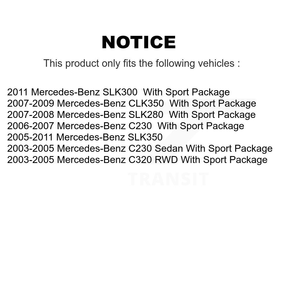 Kit de Rotor de frein à disque avant et arrière, pour Mercedes-Benz C230 SLK350 CLK350 C320 SLK28