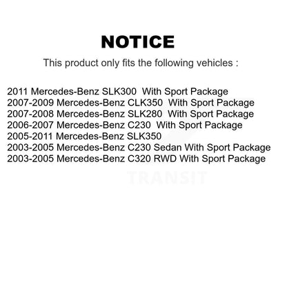 Kit de Rotor de frein à disque avant et arrière, pour Mercedes-Benz C230 SLK350 CLK350 C320 SLK28
