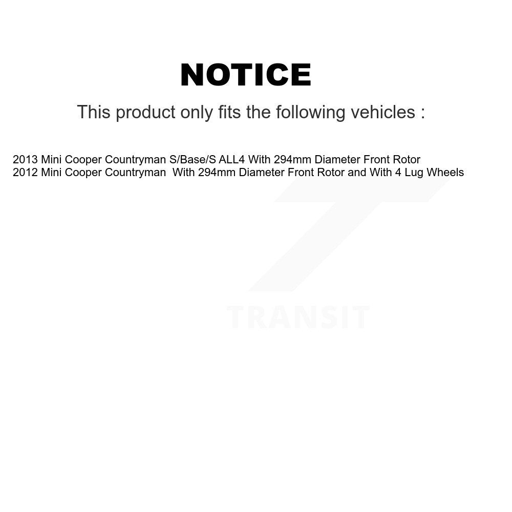 Kit de disques de frein à disque avant et arrière, pour Mini Cooper Countryman K8-101510