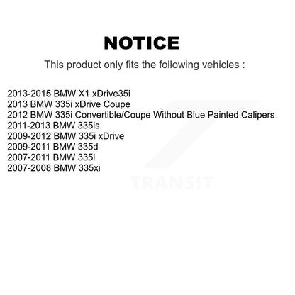 Kit de rotors de frein à disque avant et arrière, pour BMW X1 335i xDrive 335xi 335is 335d