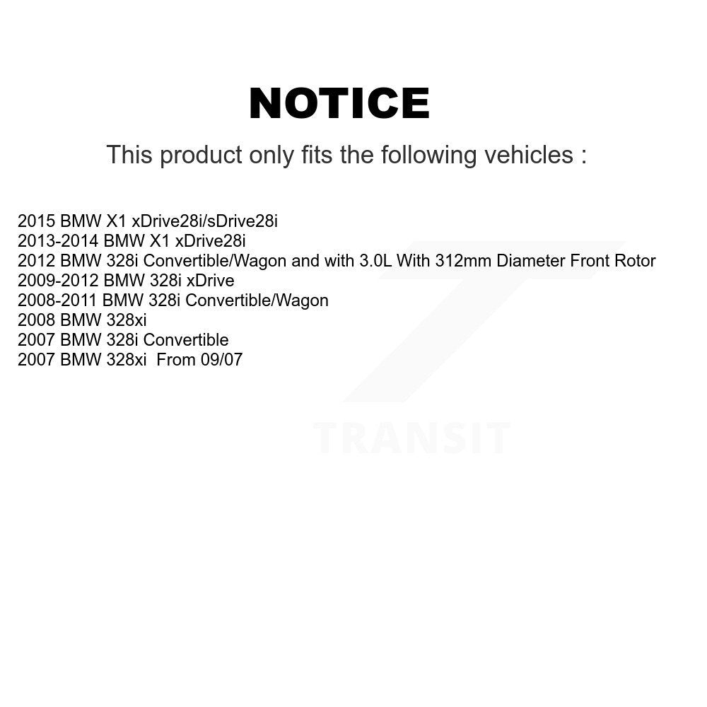 Kit de disques de frein à disque avant et arrière, pour BMW 328i xDrive X1 328xi K8-101536