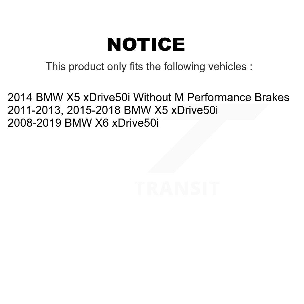 Kit de disques de frein à disque avant et arrière, pour BMW X5 X6 xDrive50i K8-101556
