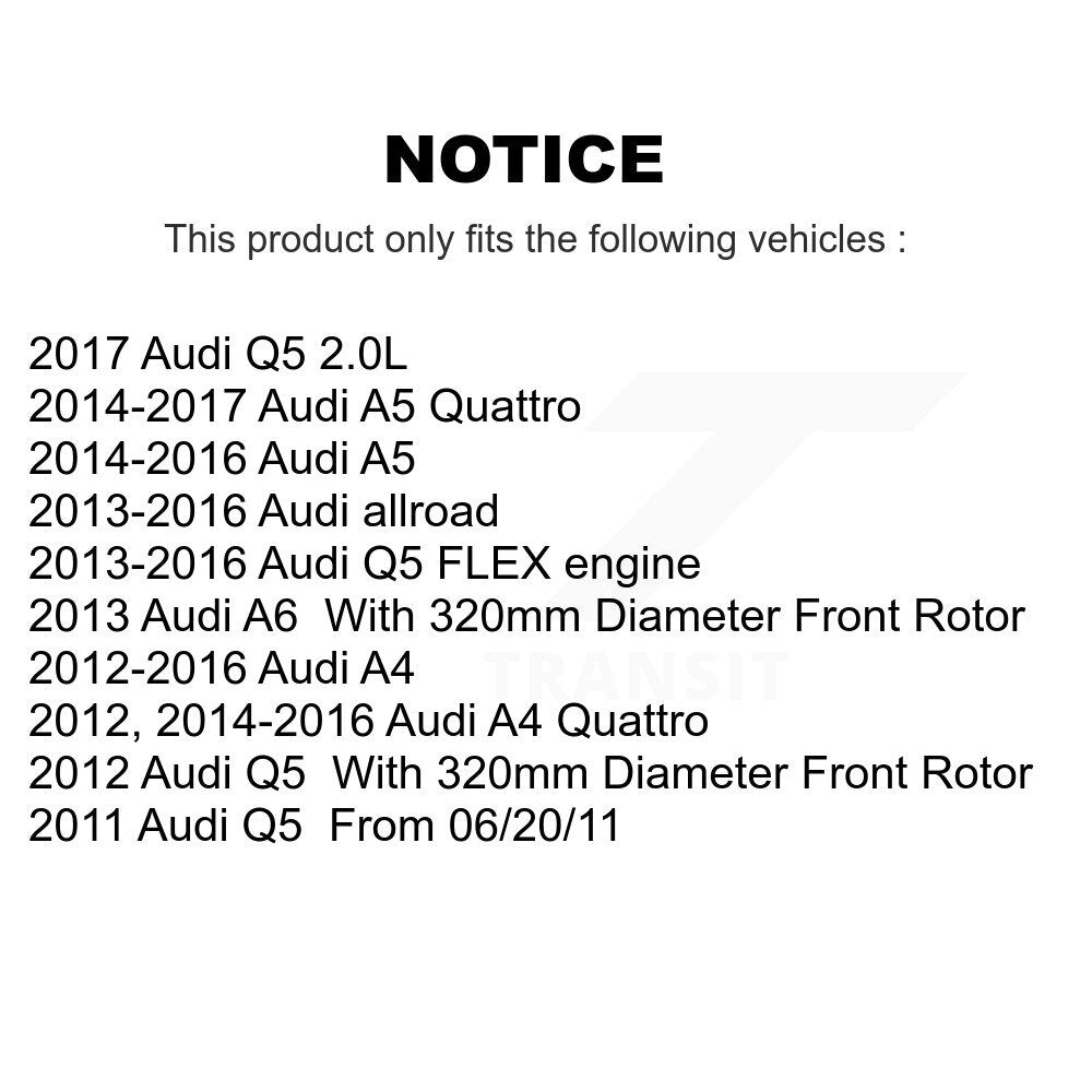 Kit de rotors de frein à disque avant et arrière, pour Audi Q5 A4 Quattro A5 allroad A6 K8-101596