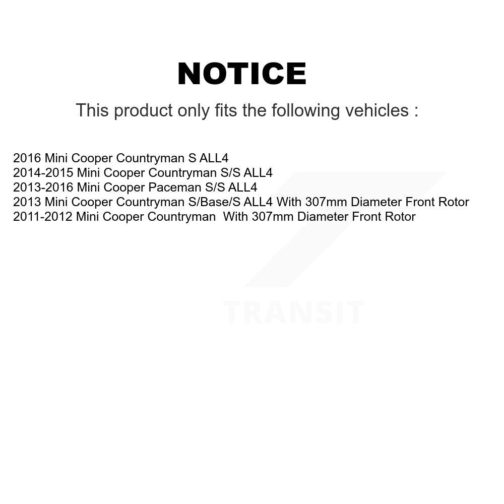 Kit de disques de frein à disque avant et arrière, pour Mini Cooper Countryman Paceman K8-101599
