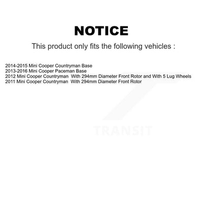 Kit de disques de frein à disque avant et arrière, pour Mini Cooper Countryman Paceman K8-101600